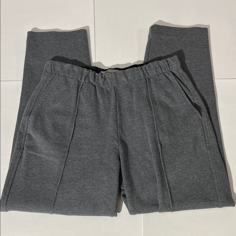 Everlane Gray Straight Leg Business Casual Pants w/ Drawstring Small Pleated